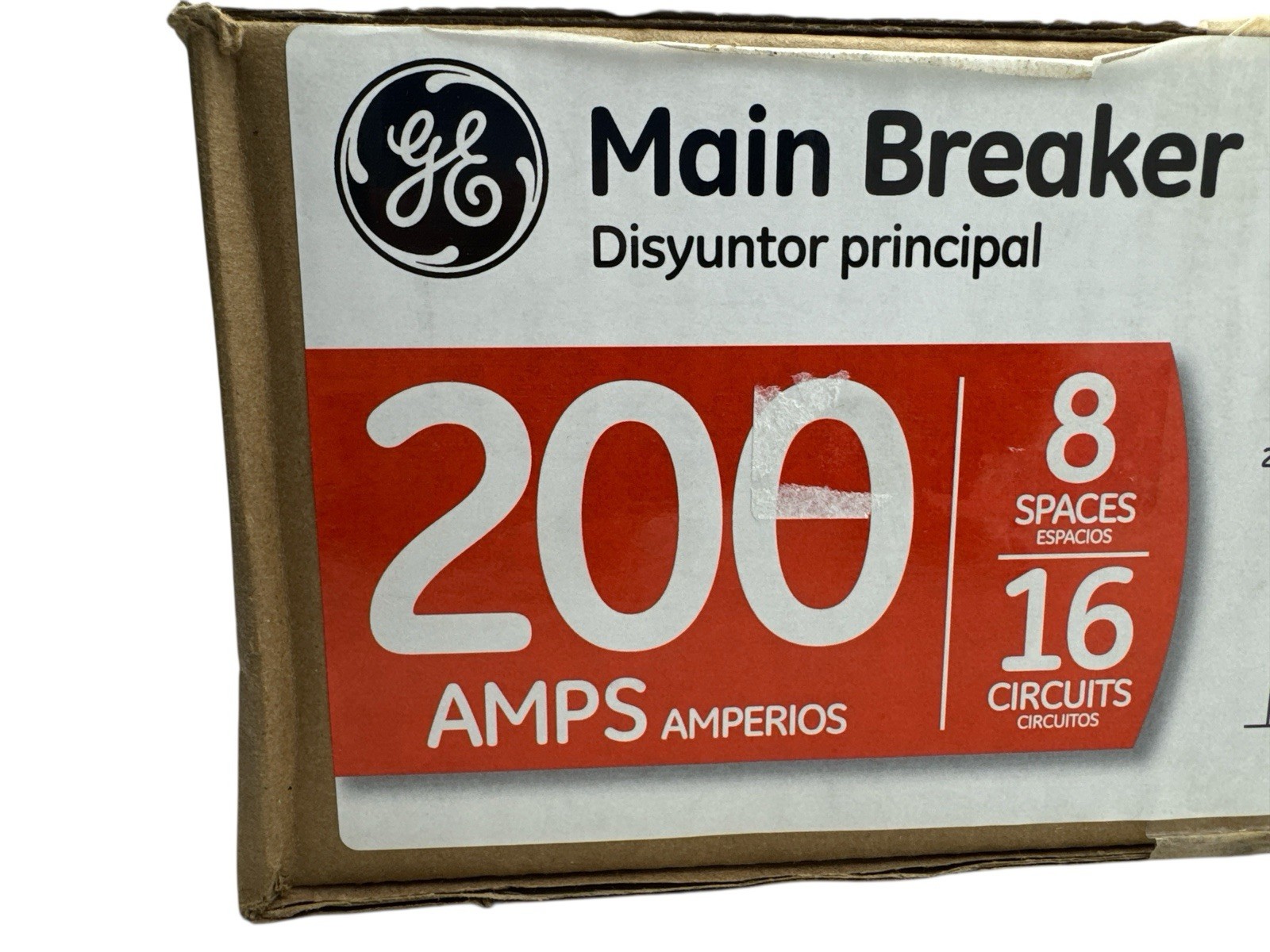 GE Outdoor Main Circuit Breaker Panel 8 Space 16 Circuit 200A TM820RCUFLP New