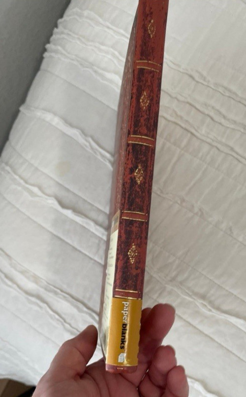 New paper blanks old leather foil gold journal book acid free