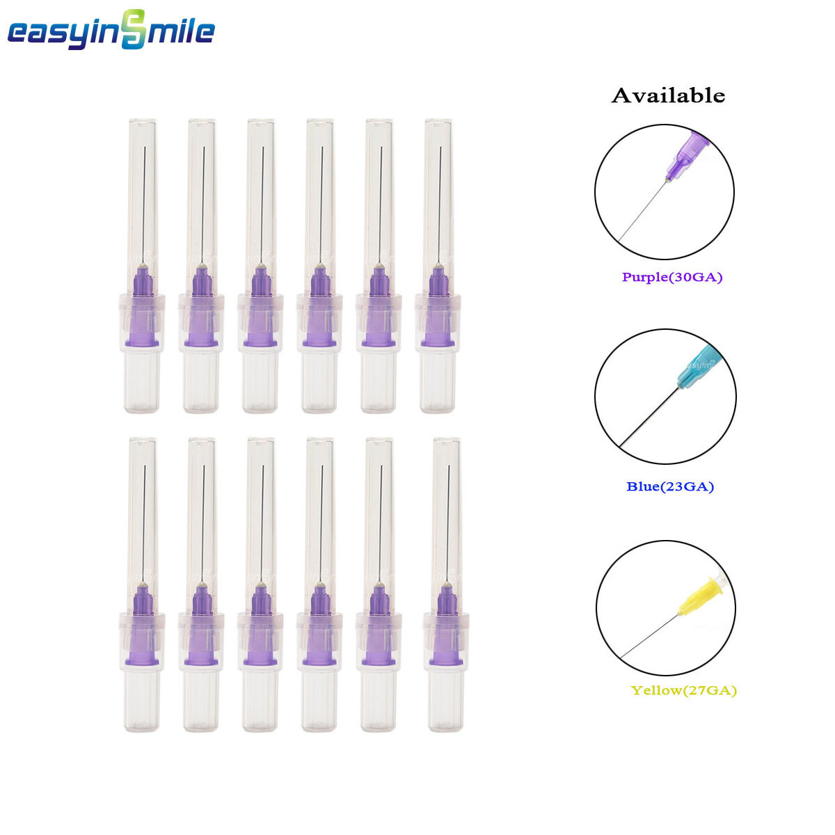 50Pcs Dental Endo Irrigation Needle Tips End-Closed Side Hole Syringes 23/27/30G