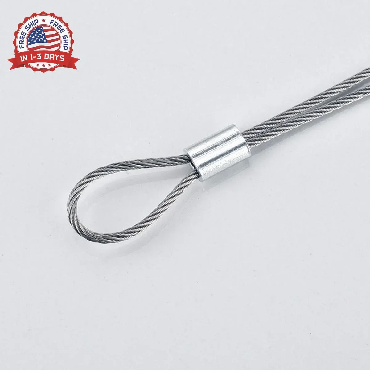 YAMASO 200pcs 1/16″ Aluminum Crimping Loop Sleeve, Cable Ferrule Wire Rope Sleev