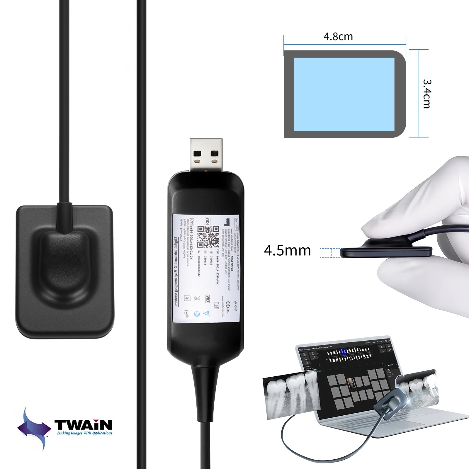 Dental X-Ray Holder Digital Xray Sensor Imaging System 2.0 Size Sensor Holder
