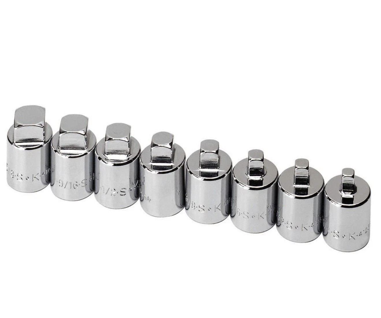 SK TOOLS 19798 1/2” Drive Male Pipe Plug Socket Set Chrome 8 Piece USA SK19798