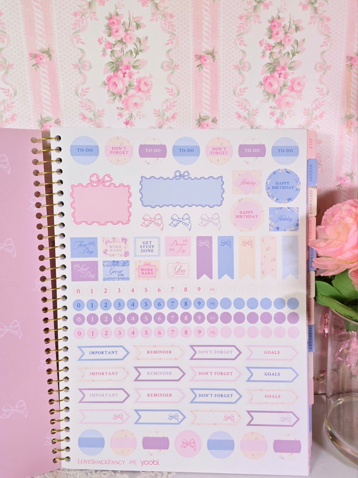 LoveShackFancy x Yoobi 2026-2027 Planner + Matching Bow Pen Set NWT SOLD OUT