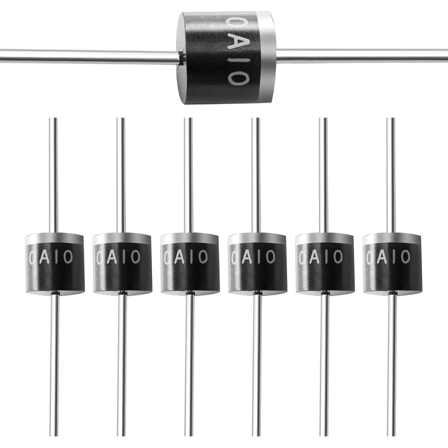 (20 Pcs) 10A10 Rectifier Diode 10A 1000V R-6 Axial 10 Amp 1000 Volt Electroni…