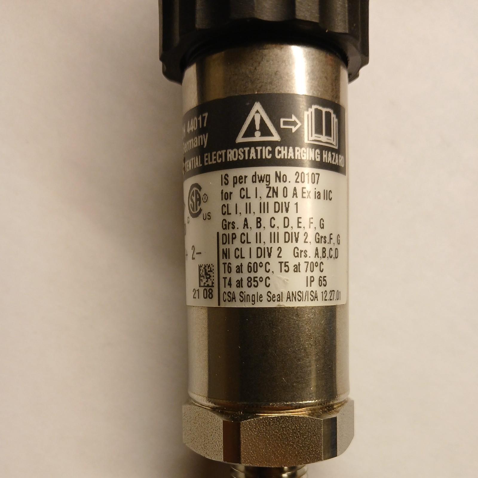 NOSHOK MODEL 625-2000-1-1-2-8 TRANSMITTER – NIB 2000psi #110GFDE0 Pressure Trans