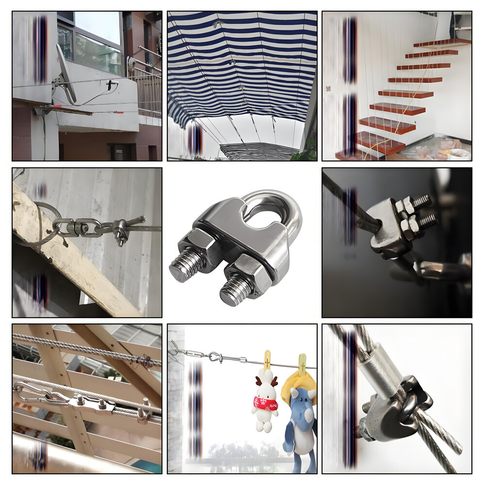 Wire Rope Grips Steel Cable Grip Clamp U Bolt 2mm 3mm 4mm 5mm 6mm 8mm to 20mm