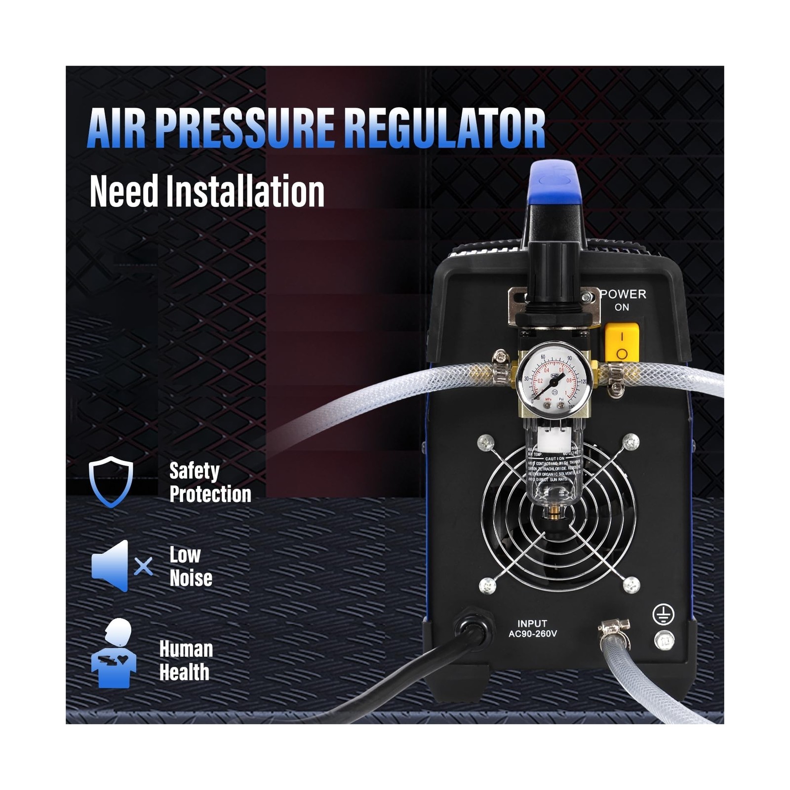 50A Plasma Cutter with LED Display, Dual Voltage 110V/220V, Clean Metal Cutti…
