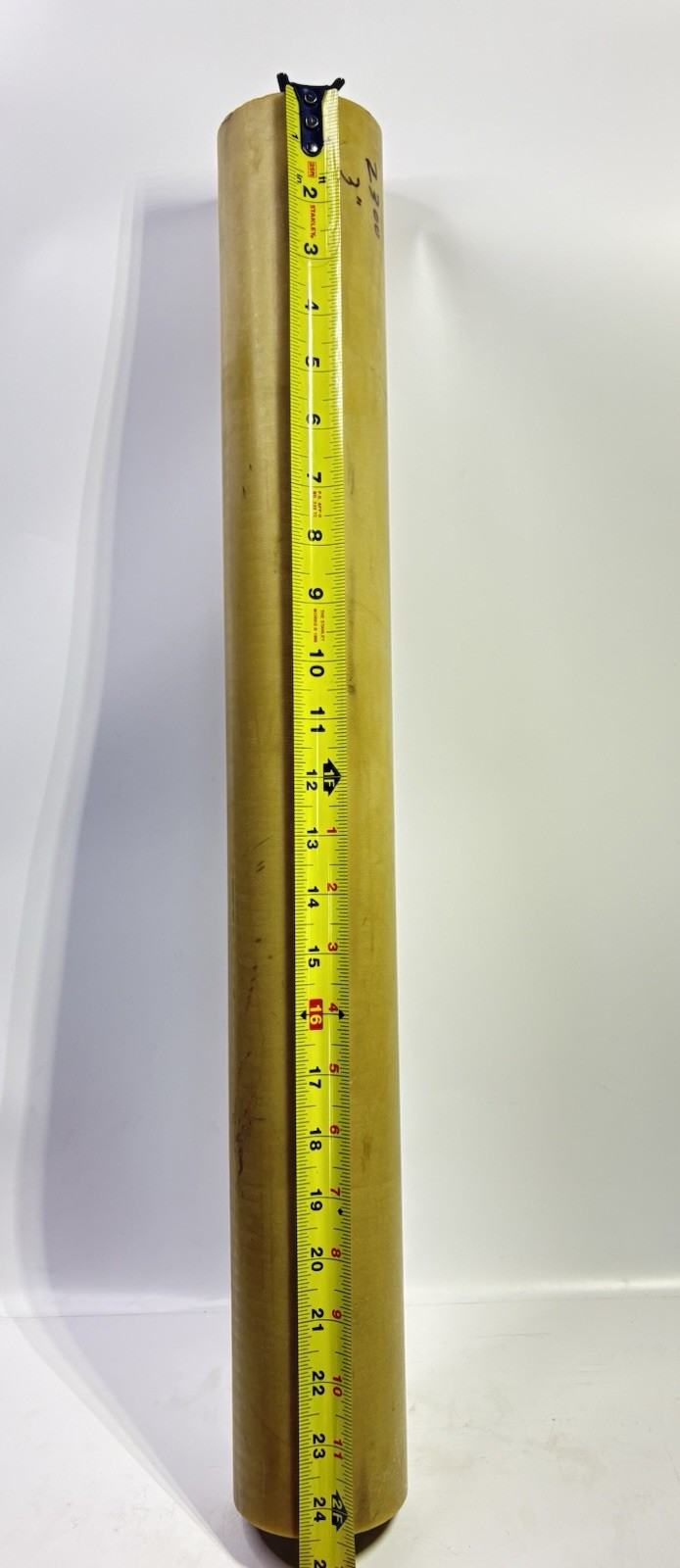 Quadrant Duratron Ultem 2300 Natural PEI 3” X 24” Reinforced Plastic Rod Stock