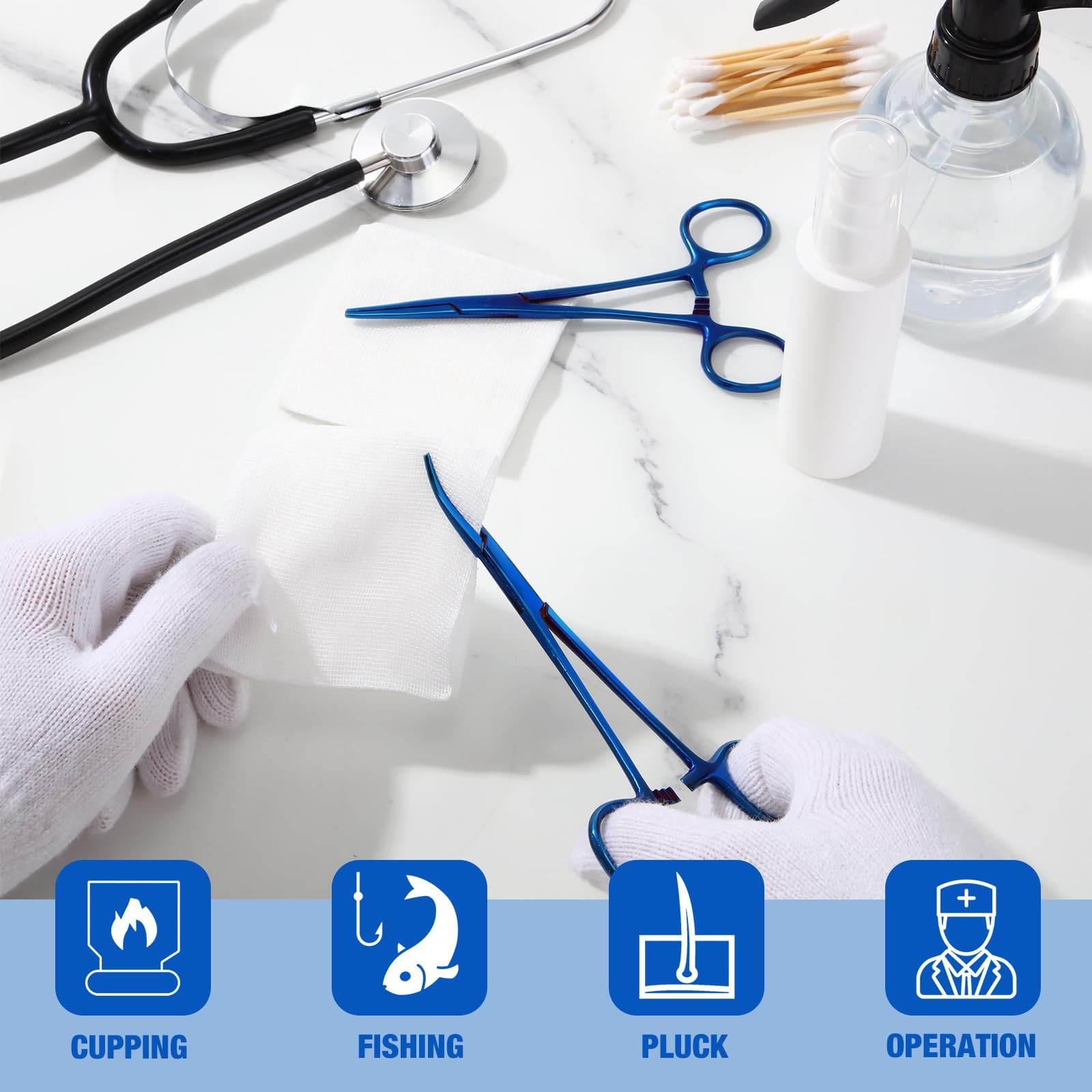 Hemostat Curved and Straight Hemostat Forceps Piercing Pliers Forceps, Stainl…