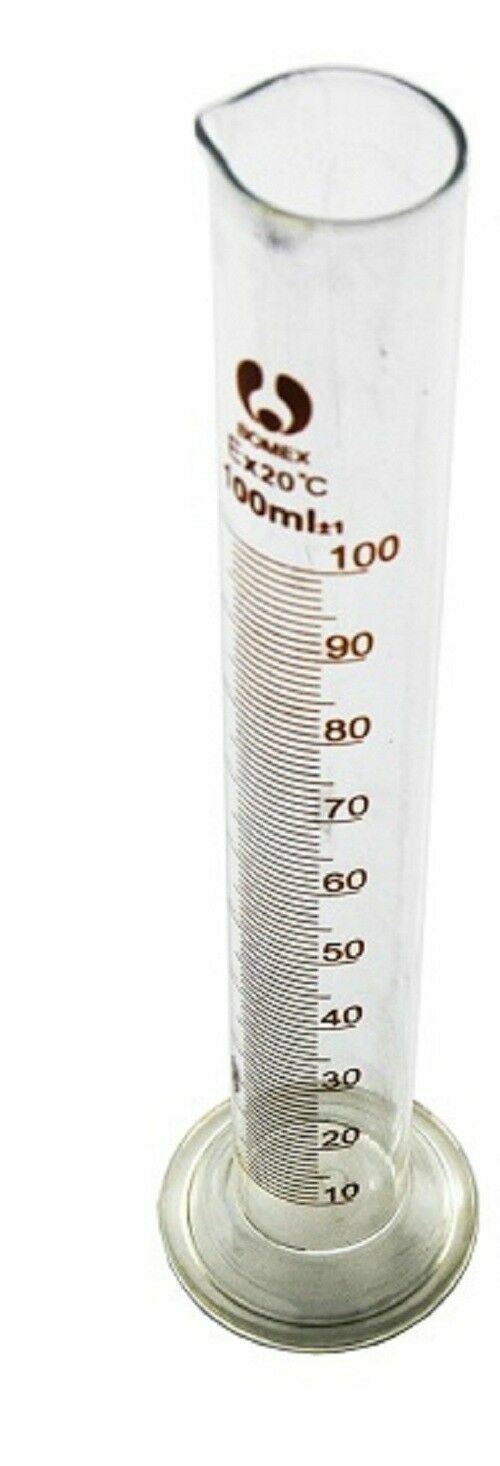 Graduated Glass Cylinder 10/20/25/50/100/500/1000ml Test Jar For Lab Fast Ship