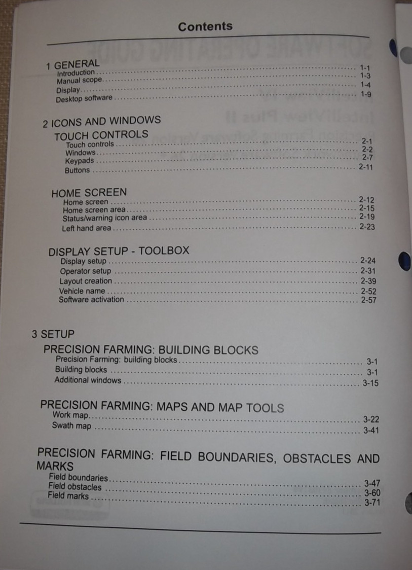 NEW HOLLAND INTELLIVIEW III PLUS II SOFTWARE 26 OPERATING GUIDE MANUAL BOOK