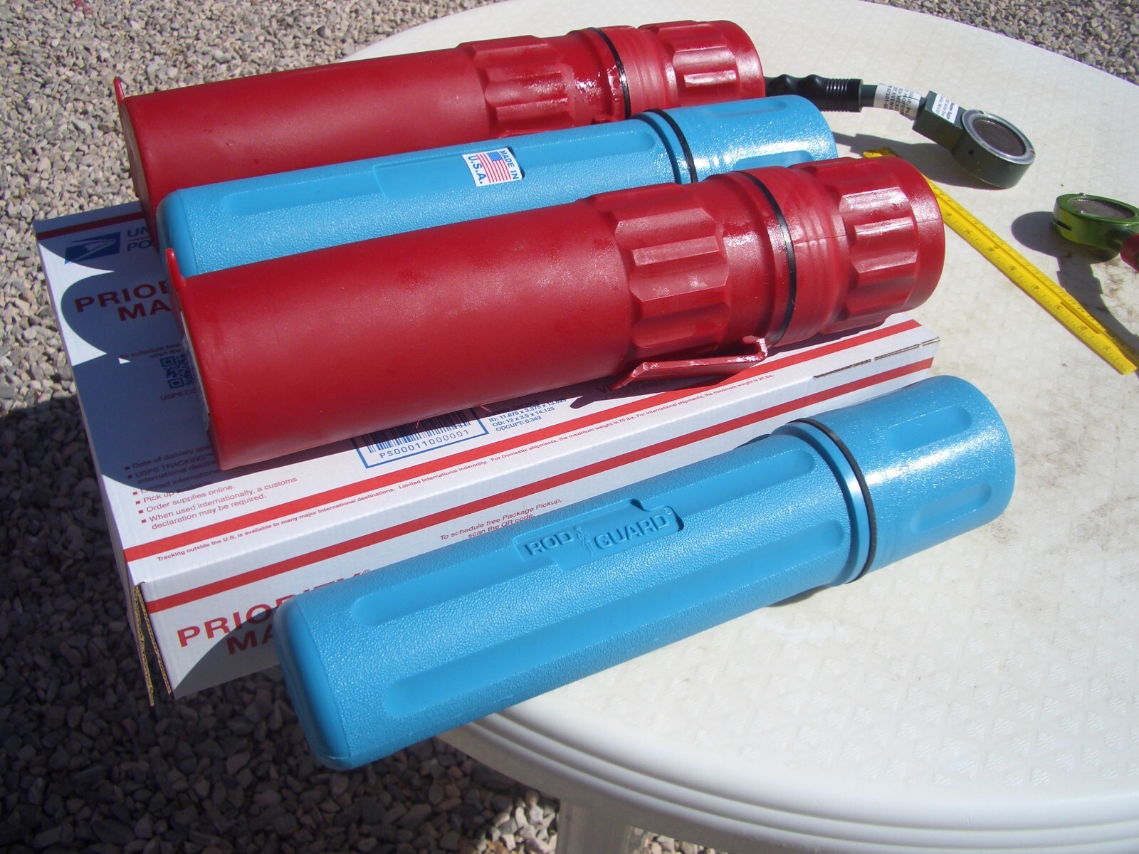BLUE TRANSPORT CANISTER FOR GEIGER COUNTER PANCAKE PROBE 44-9 ; $22.00 + S/H