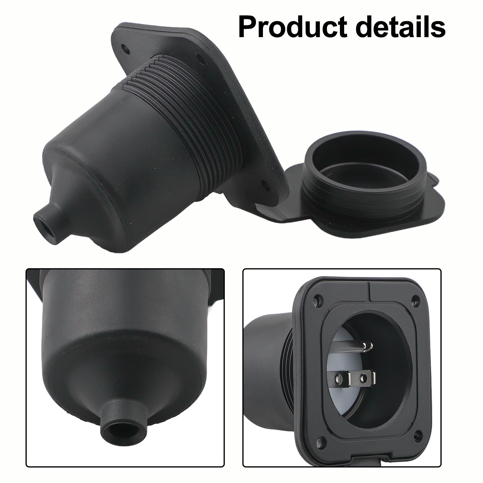 Automotive Commercial Flanged Socket Inlet Receptacle 125V 50Hz/60Hz