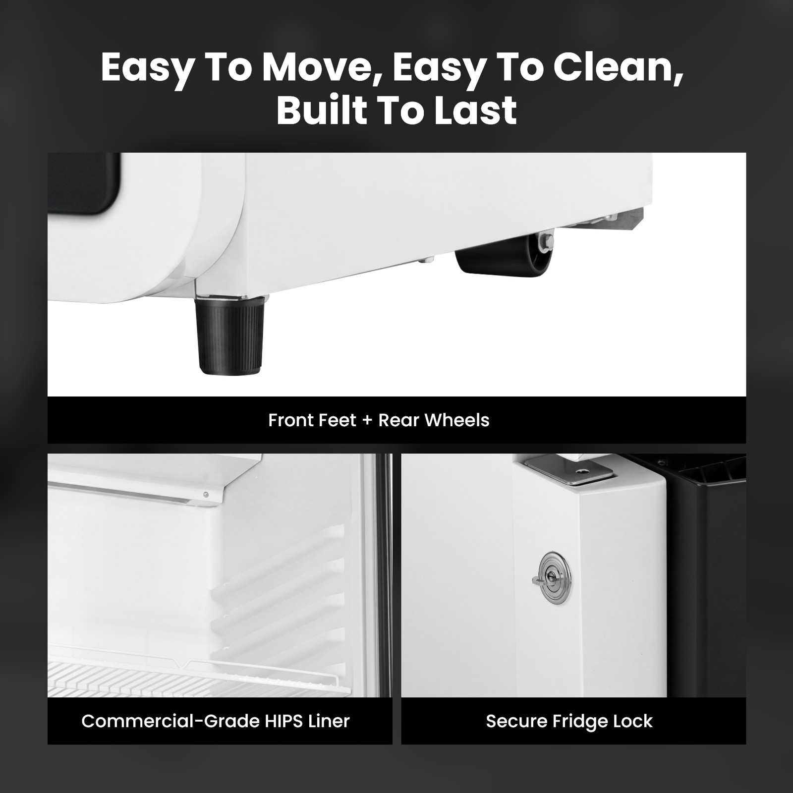 Yeego 9.89 Cu.ft Commercial Refrigerator Upright Beverage Display Cooler White