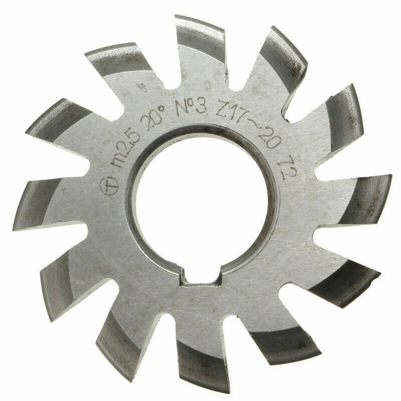 8Pcs/Set HSS M2.5 Bore 22mm PA 20°Degree #1#2#3#4#5#6#7#8 Involute Gear Cutter