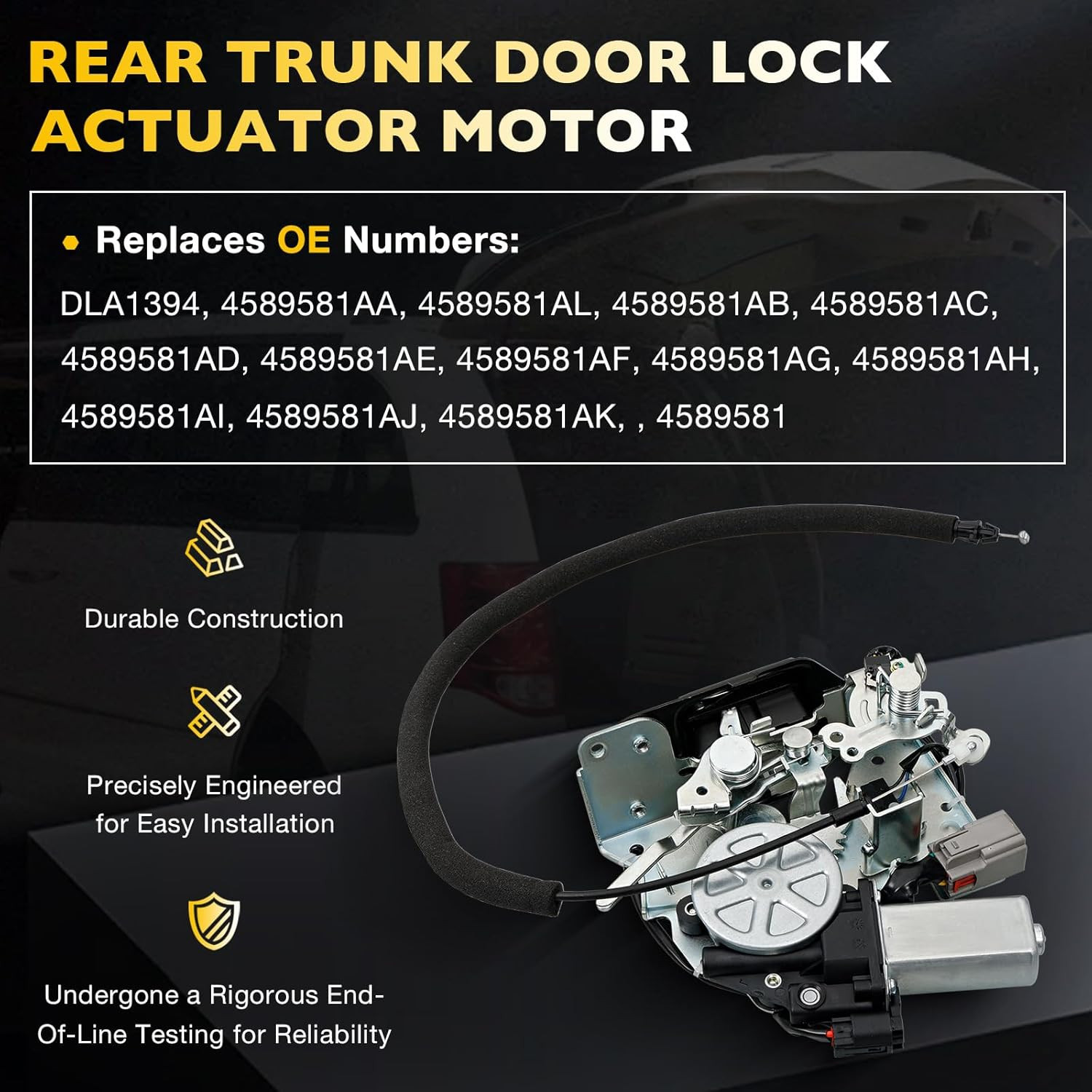 Rear Tailgate Trunk Lock Actuator 2008-2020 Dodge Caravan Chrysler Town Country