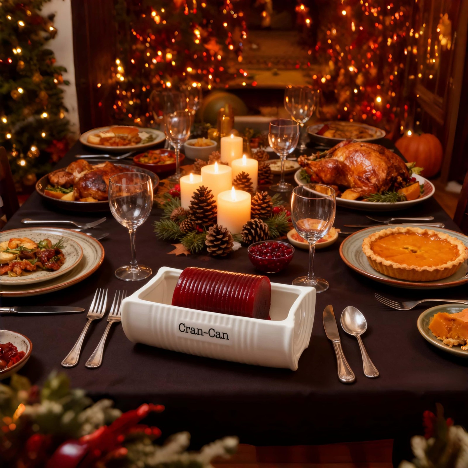 Eiqijci Cranberry Sauce Serving Dish with Lid, Can-Shaped 14-16 Oz, White