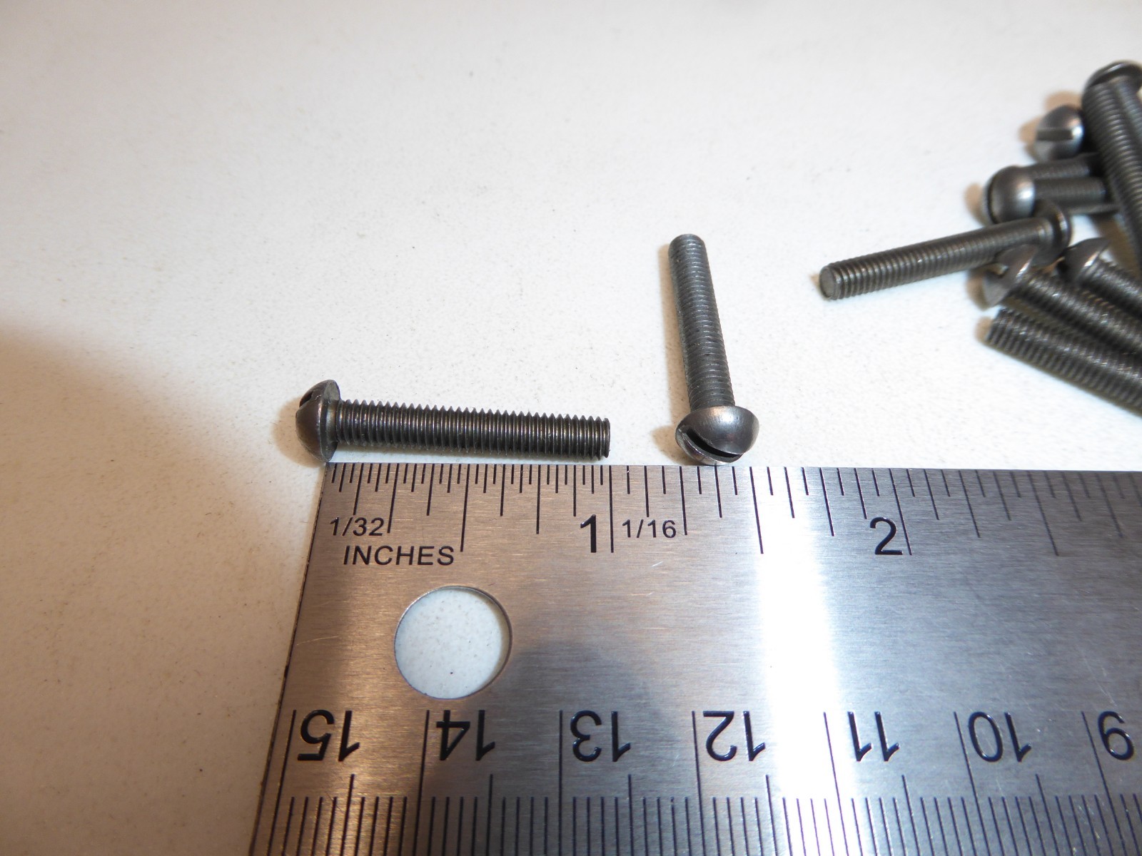 8-36 x 1″ Round Head Slotted Machine Screw Steel VINTAGE USA Made NEW Qty 20