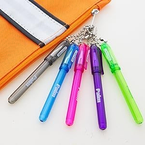 BAZIC Palm Mini Ballpoint Pen w/Key Ring, Roller Pens Medium Point 1.0mm, Small
