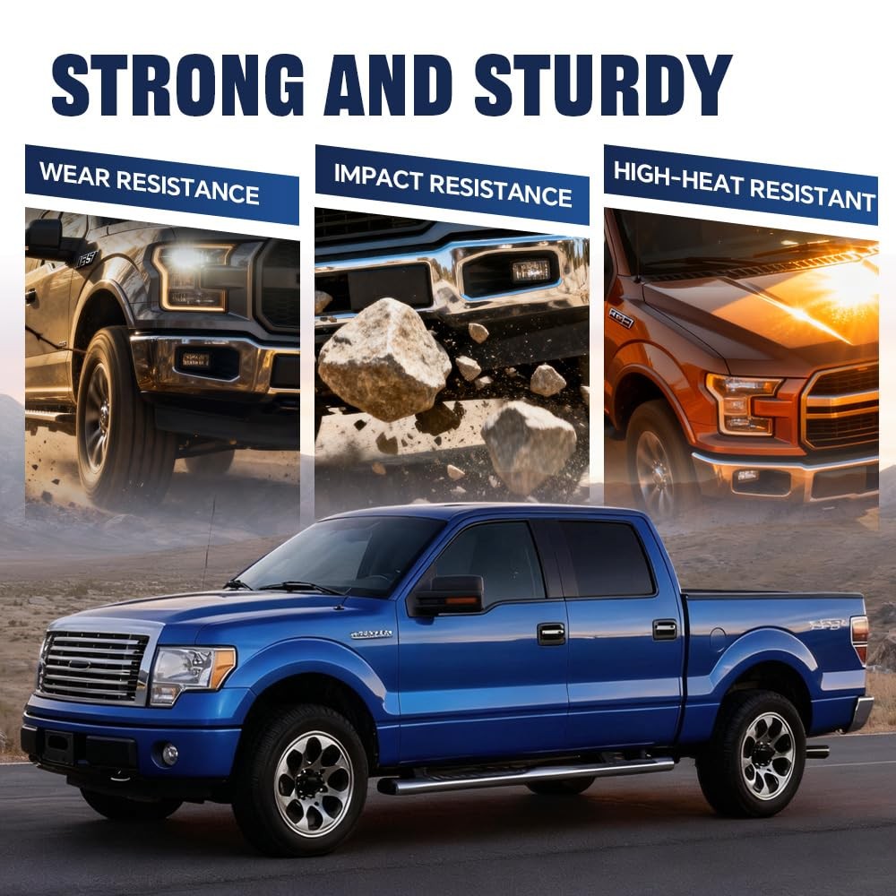 PIT66 Front Bumper Guards Inserts Caps Pads Compatible with Ford F150 2009201…