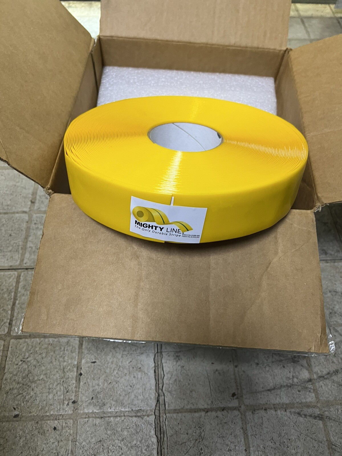 MIGHTY LINE DURABLE STRIPE 2″ X 100′ YELLOW, NEW IN BOX