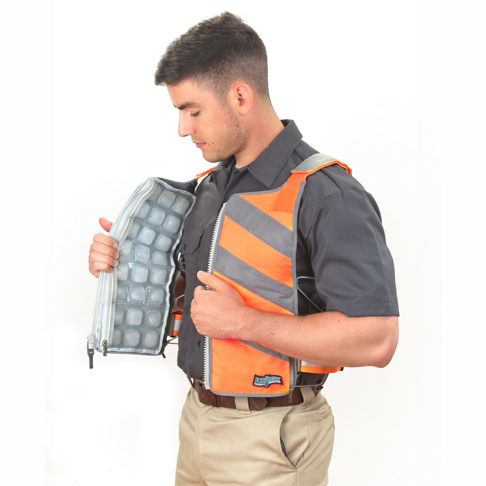 FlexiFreeze Ice Vest Pro Series – Personal Cooling Heat Relief (Hi-Vis)