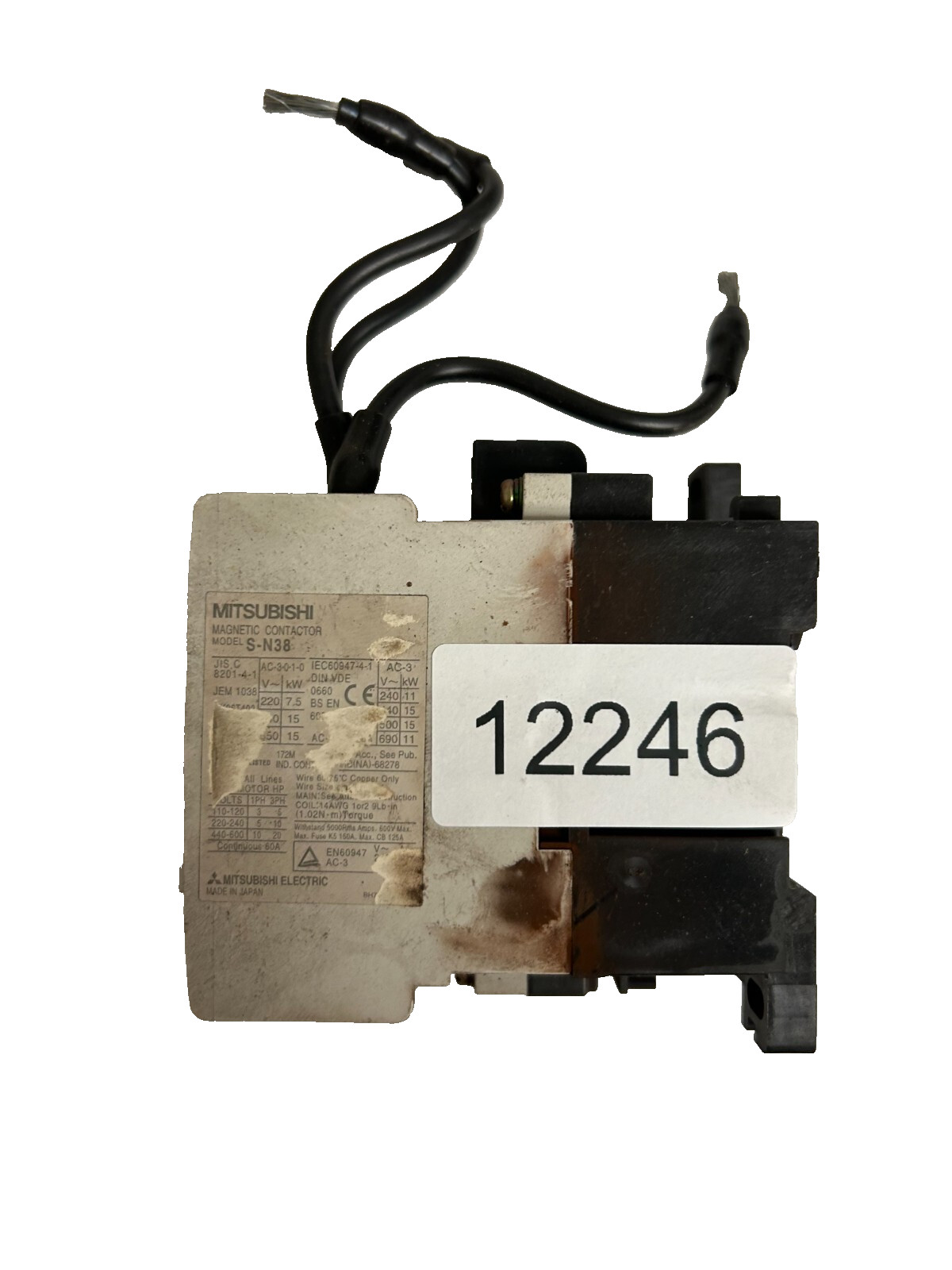 Mitsubishi S-N38 Magnetic Contactor 220VAC, 60Hz