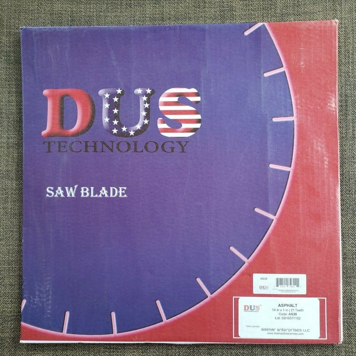 Diamond Saw Blade – Asphalt 14″ x 1″ bore, 21 teeth, 3.2x39mm segments CLEARANCE