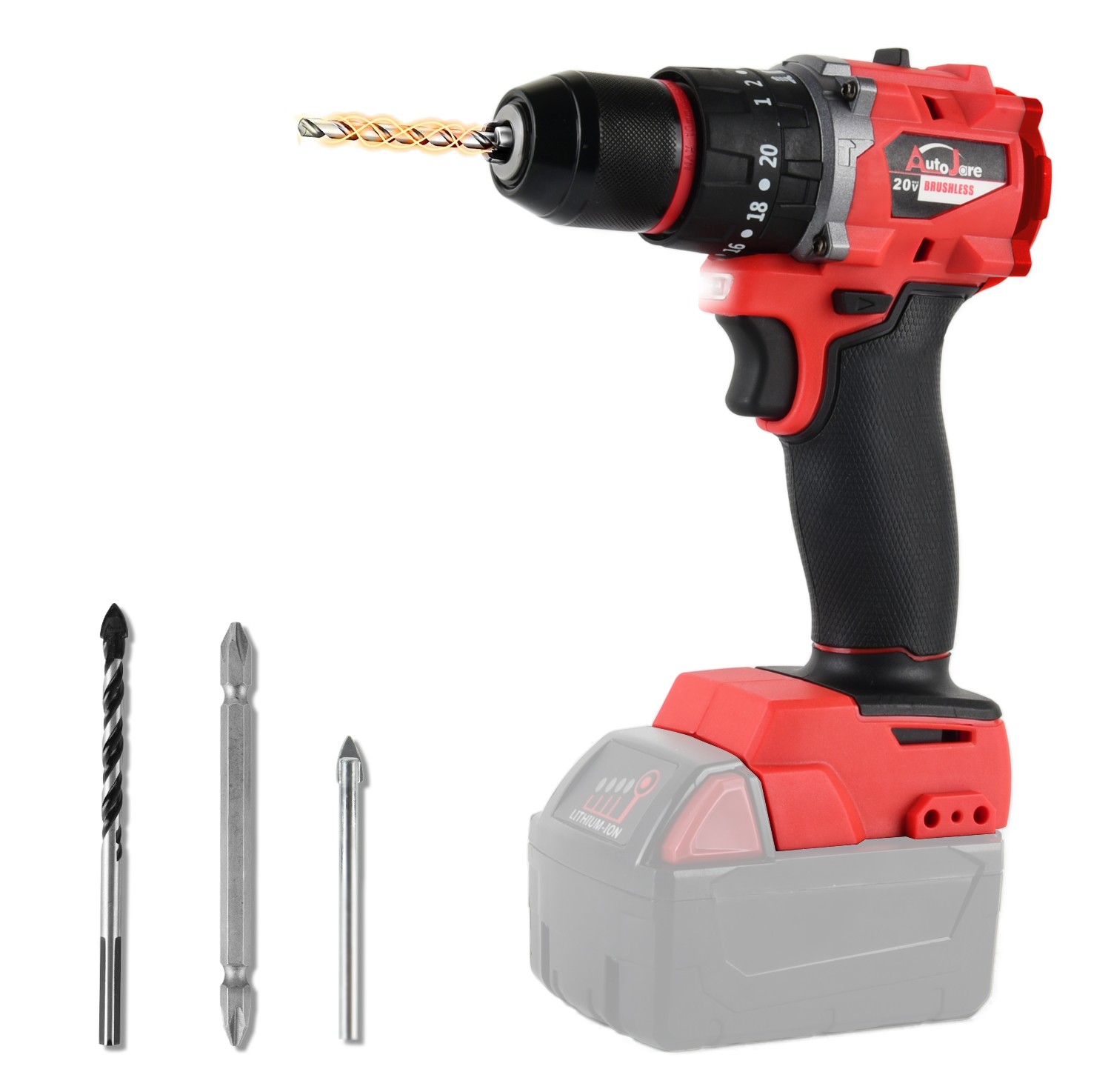 Cordless Drill For Milwaukee 18V Battery Brushless 575in-lbs Tool Only