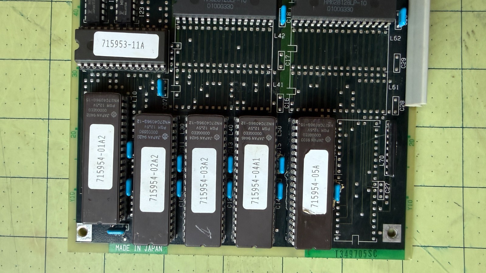 Fujitsu 9600 PBX Memory Card E20B-9518-R151 Circuit Board Vintage Japan PCB