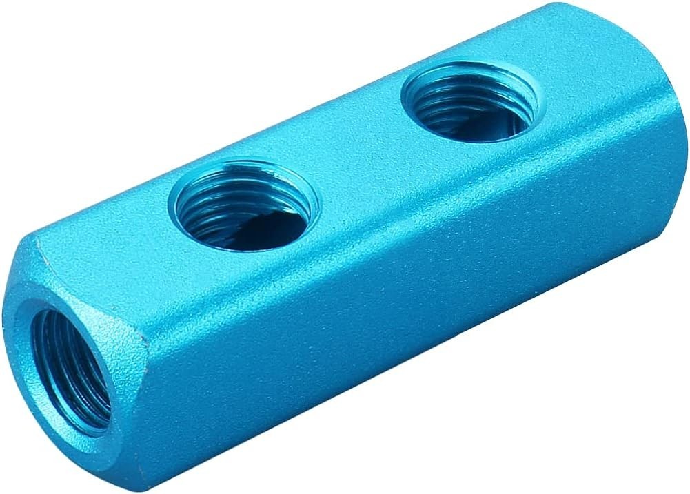 Durable Aluminum 2-Way 5-Port Manifold Block for Precision Pneumatic Control