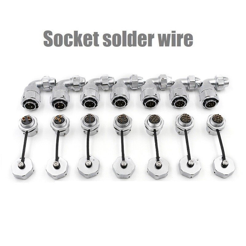 WY16 2/3Pin-10Pin TU+ZM Right-angle bend 90° plug Round Female Rear Mount Socket