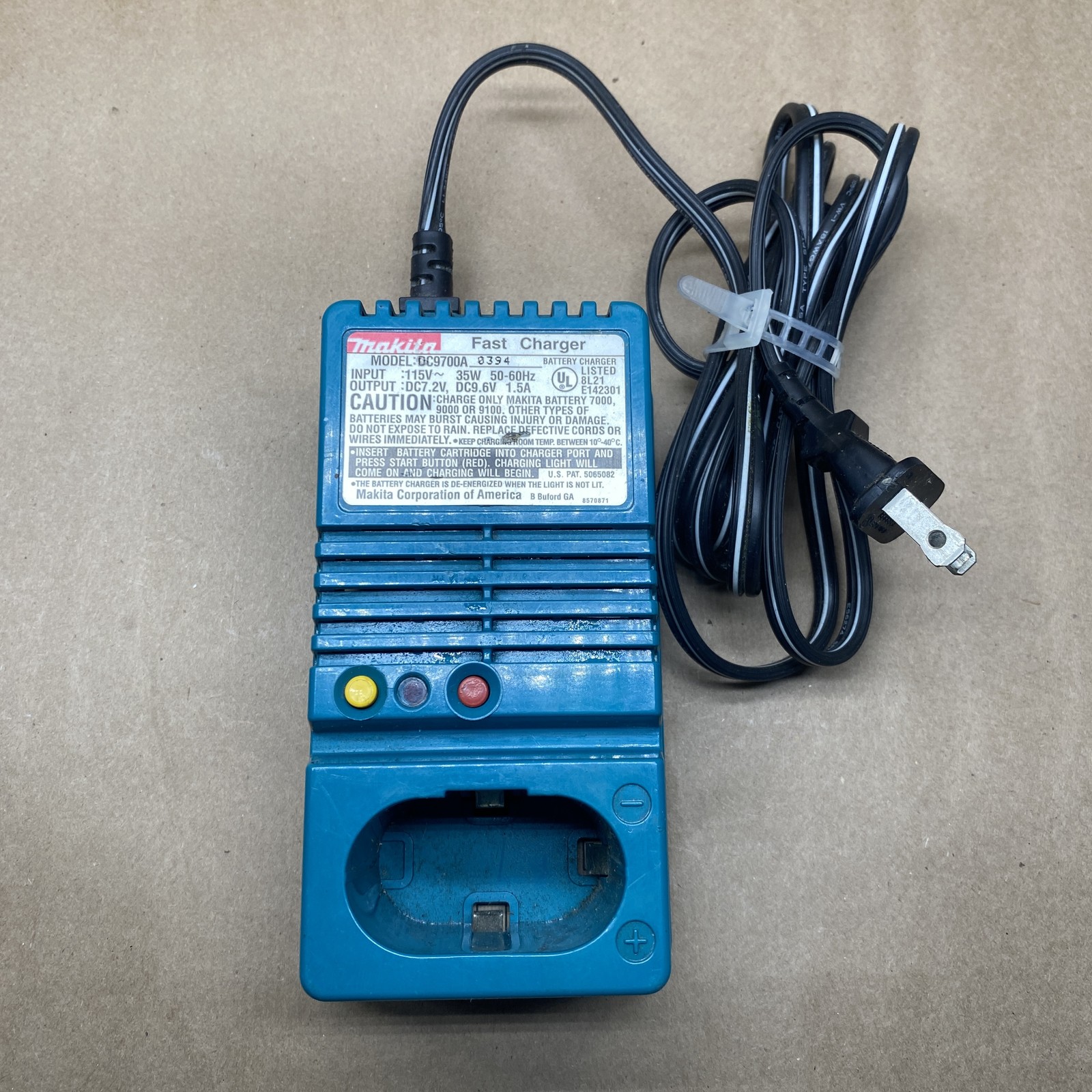 Makita DC9700A 7.2V-9.6V Fast Battery Charger for NiCd NiMH Power Tools