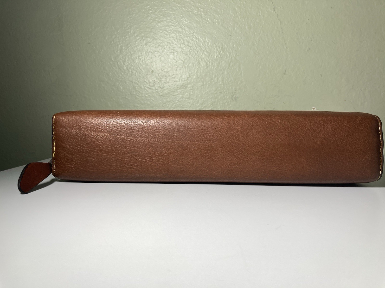 Vtg Franklin Quest Classic Zip Planner 7 R Binder Genuine 1/2 Deer Skin Leather