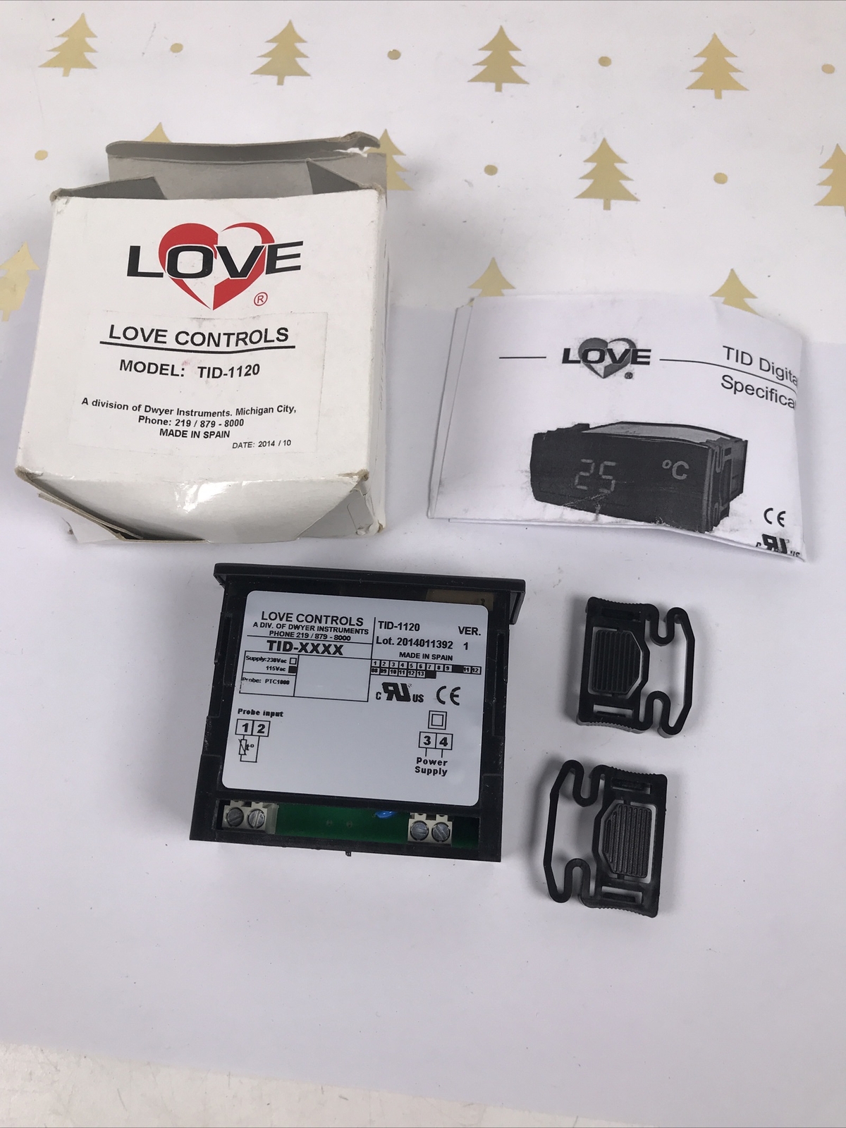 Love Tid-1120 Temperature/Process Indicator °C Ptc Thermistor Input 110v Control