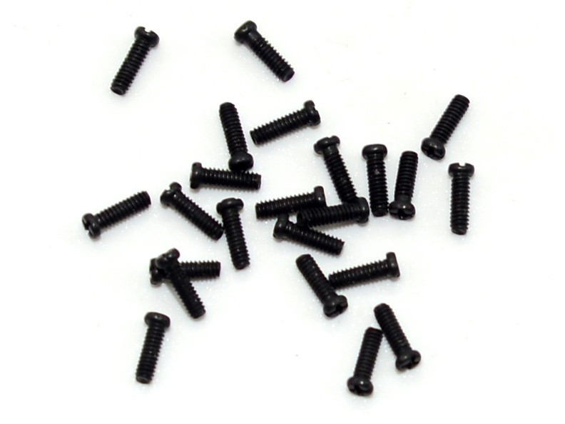 Screw small head, Phillips; 1.4mm Thread, 2.0mm Head, 5.0mm Length SS Black 100