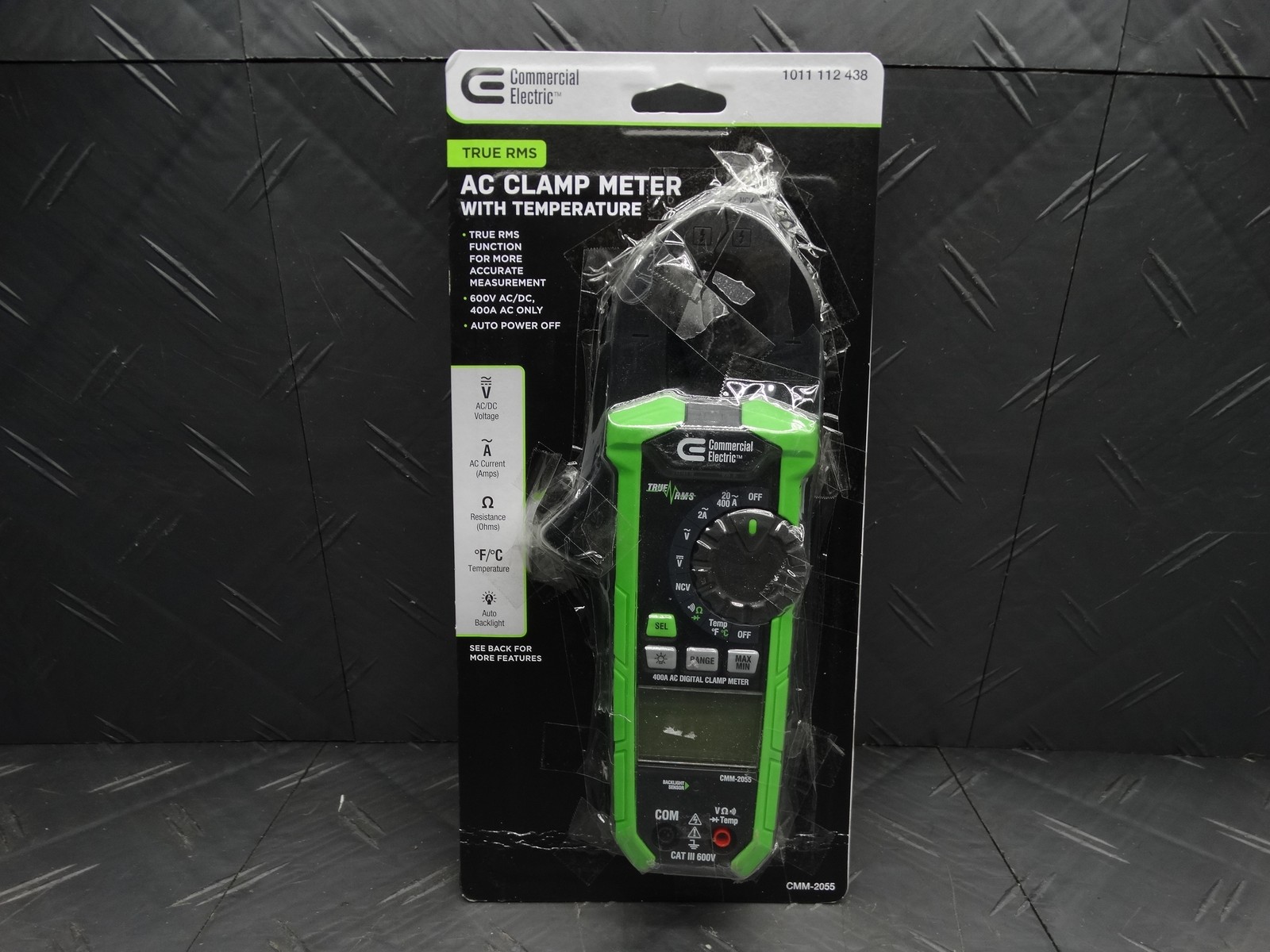 Commercial Electric CMM-2055 400 Amp AC True RMS Digital Clamp Meter – Tested A+