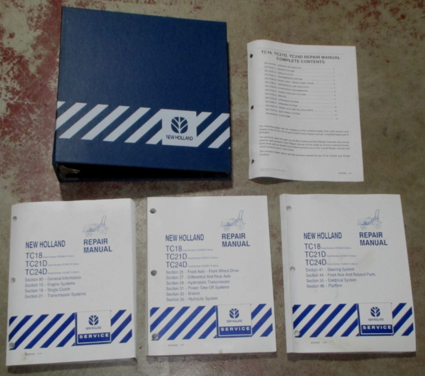 New Holland TC18 TC21D TC24D Tractor Service Shop Repair Manual 3-03 ORIGINAL!