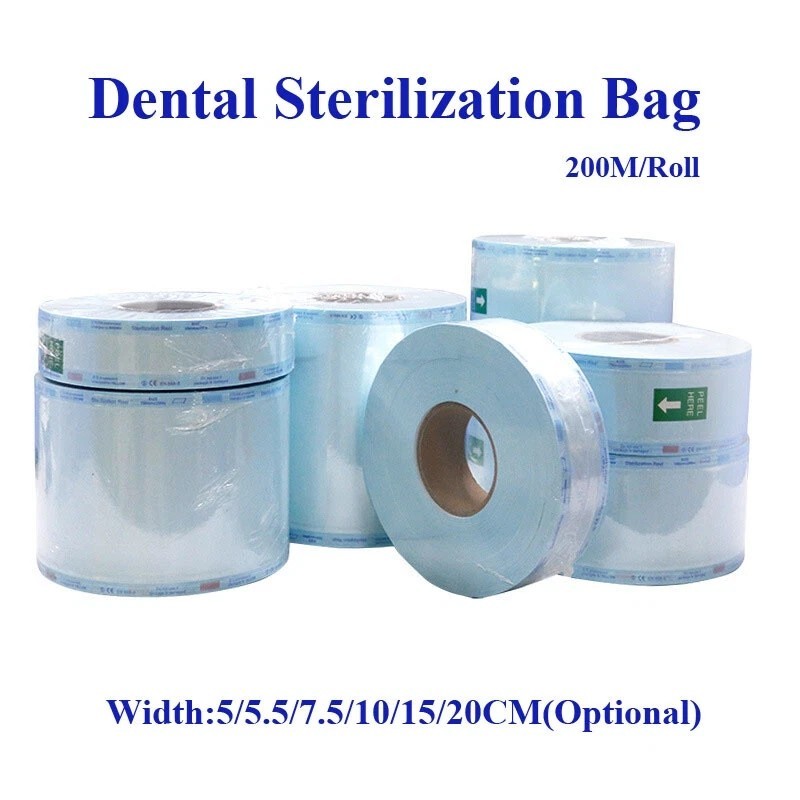 Dental Sterilization Bag For Sealing Machine Oral Tools Packing Bag 200M/Roll