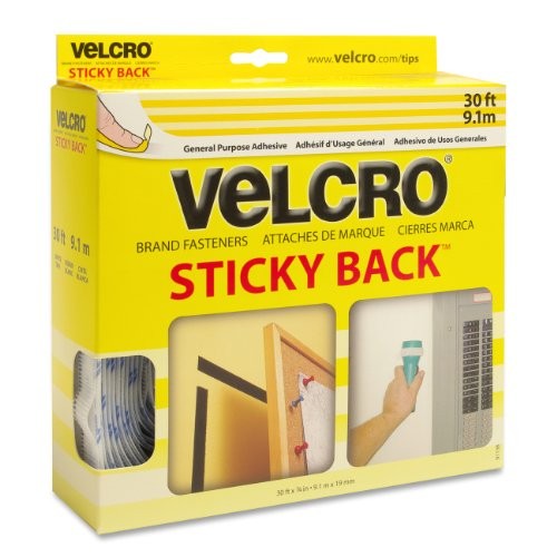 Velcro VEK91138 Sticky Back Hook Loop Fastener 0.75″ x 30ft White