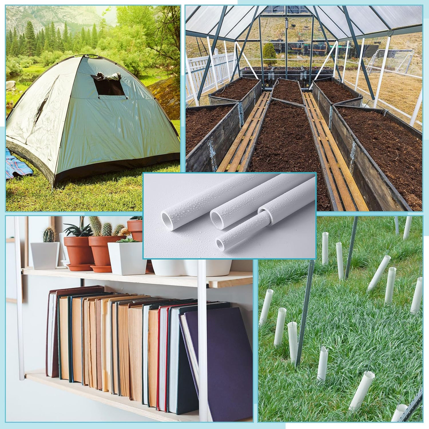 Sasylvia 10 Pcs Length PVC Pipe White DIY PVC Projects Sch40 Furniture Grade