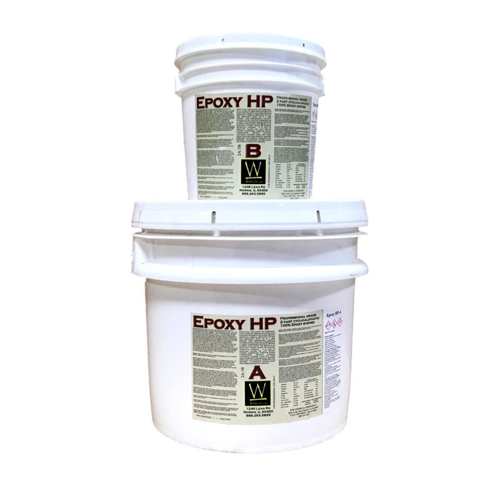 Epoxy HP | 100% Epoxy, Highly-Durable Concrete Coating (3 gal Kit) by Walttools