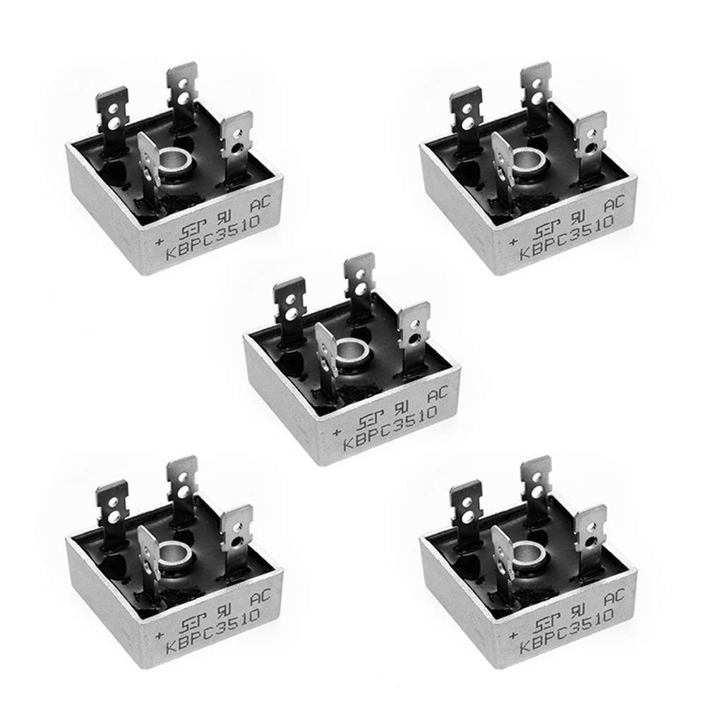 5pcs KBPC3510 Bridge Rectifier Diode 35A 1000V Single Phase,4-Pin.
