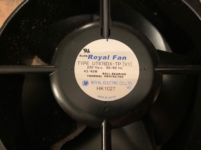 Royal Fan UT676DX-TP-V1 UT676DX-TP 220VAC