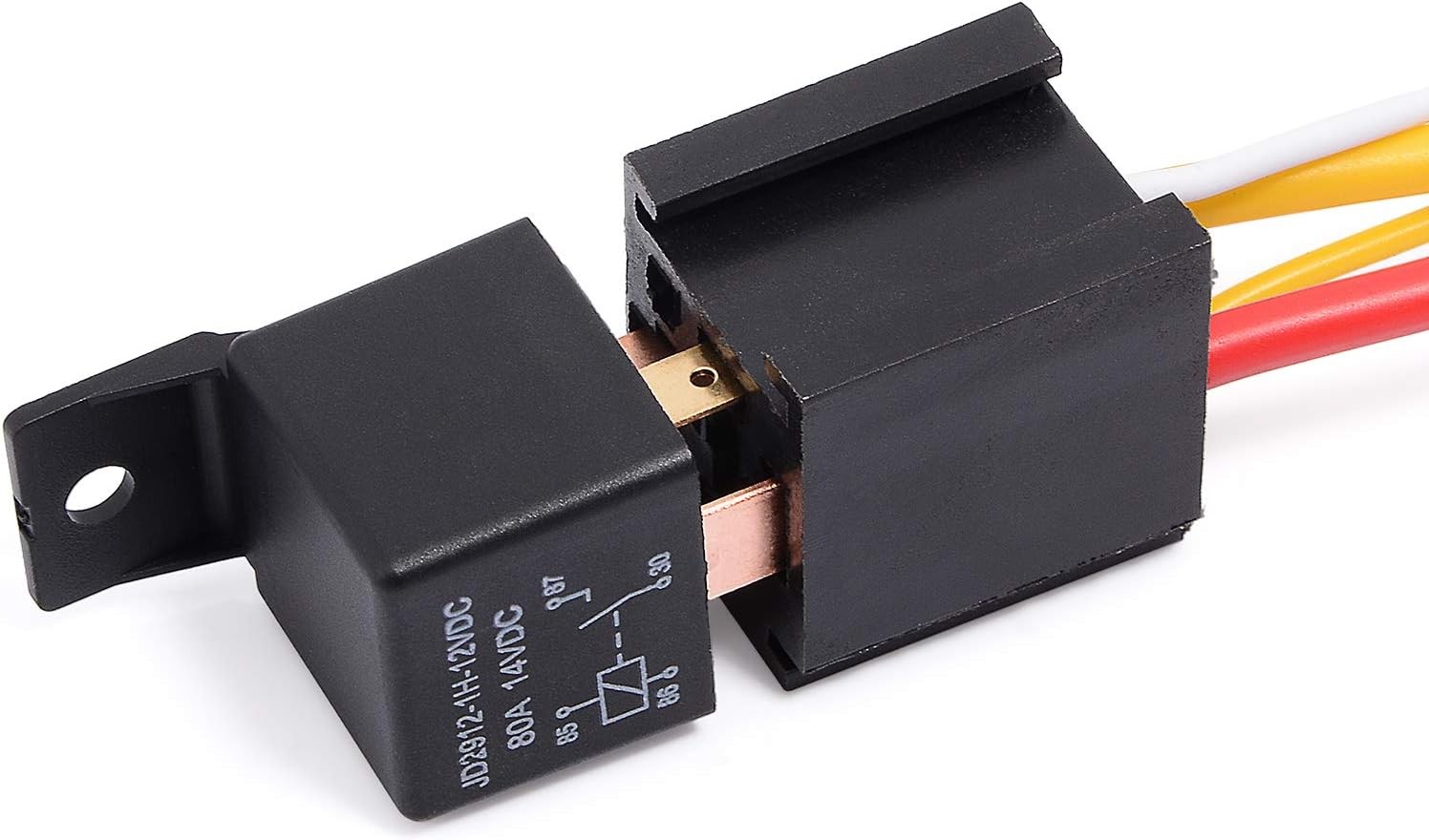 Car Relay 12V 80A SPST 4-pin Heavy Duty Relay Car DC Normal Open Relay 2 PCS