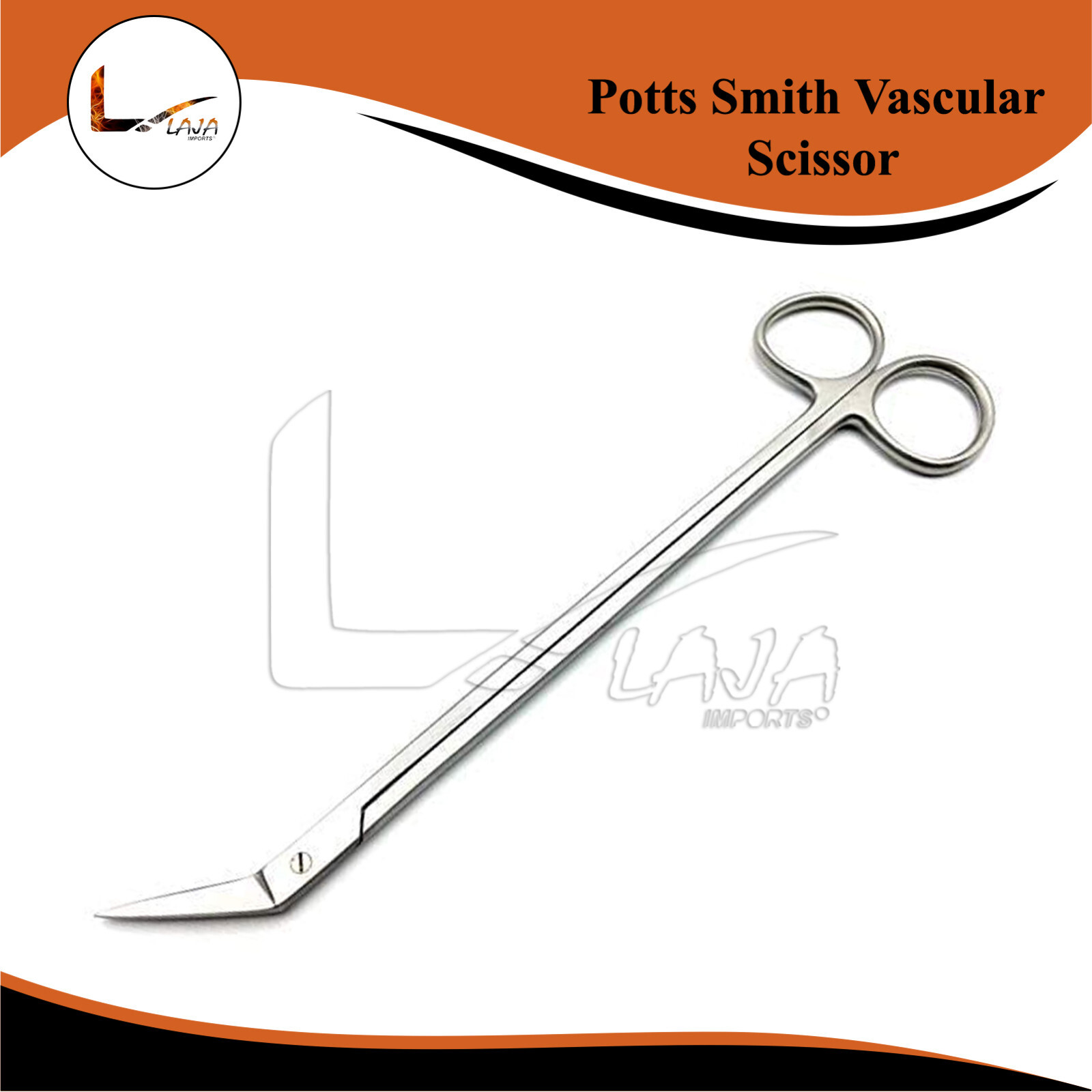 Potts Smith Vascular Scissor Angled 45° 19 cm OR Grade Surgical Steel Instrument