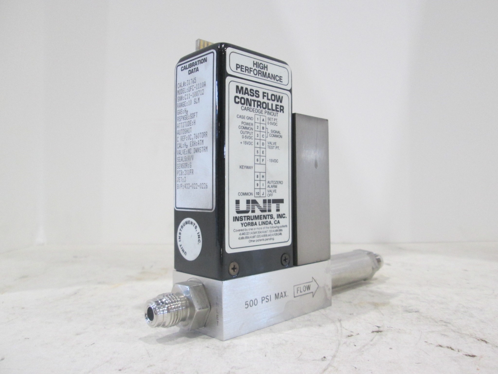 Unit, UFC-1110A, Range 10 SLM, Gas H2, Used