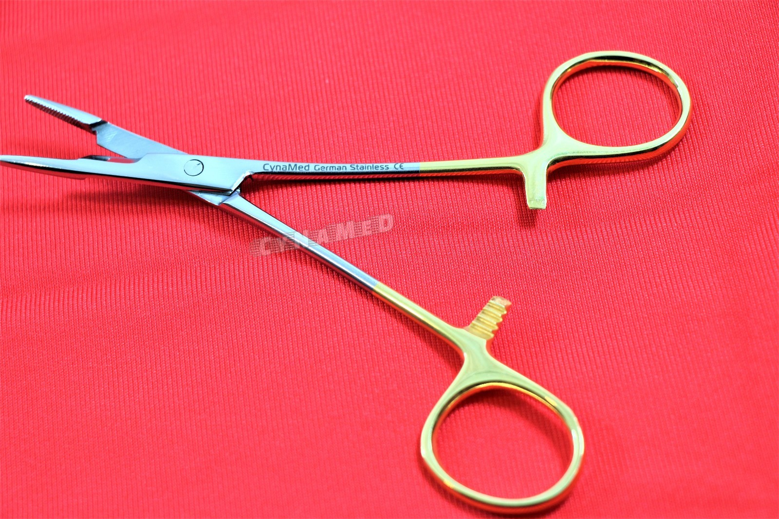 5 EA GOLD HANDLE GERMAN OLSEN HEGAR NEEDLE HOLDERS HEMOSTAT SCISSORS 6.5″ DENTAL