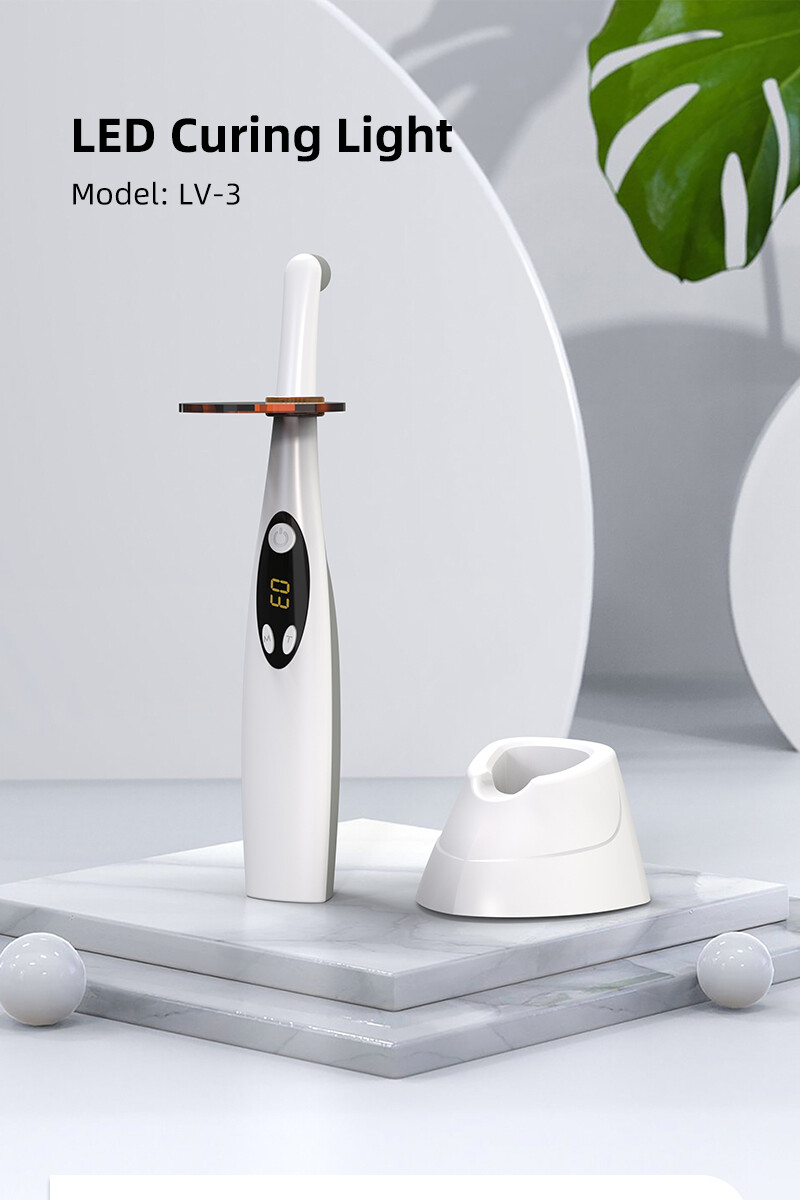 Dental Wireless Cordless LED Cure Curing Light Lamp 2200mw 1 Second Resin Cure