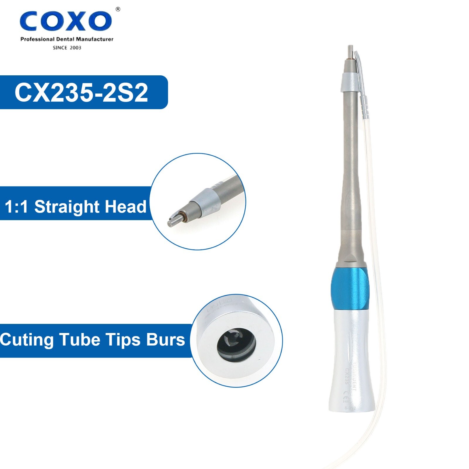 COXO Dental CX235 LED/Fiber/Surgical/Contra Angle Low Speed Handpiece NSK/KaVo